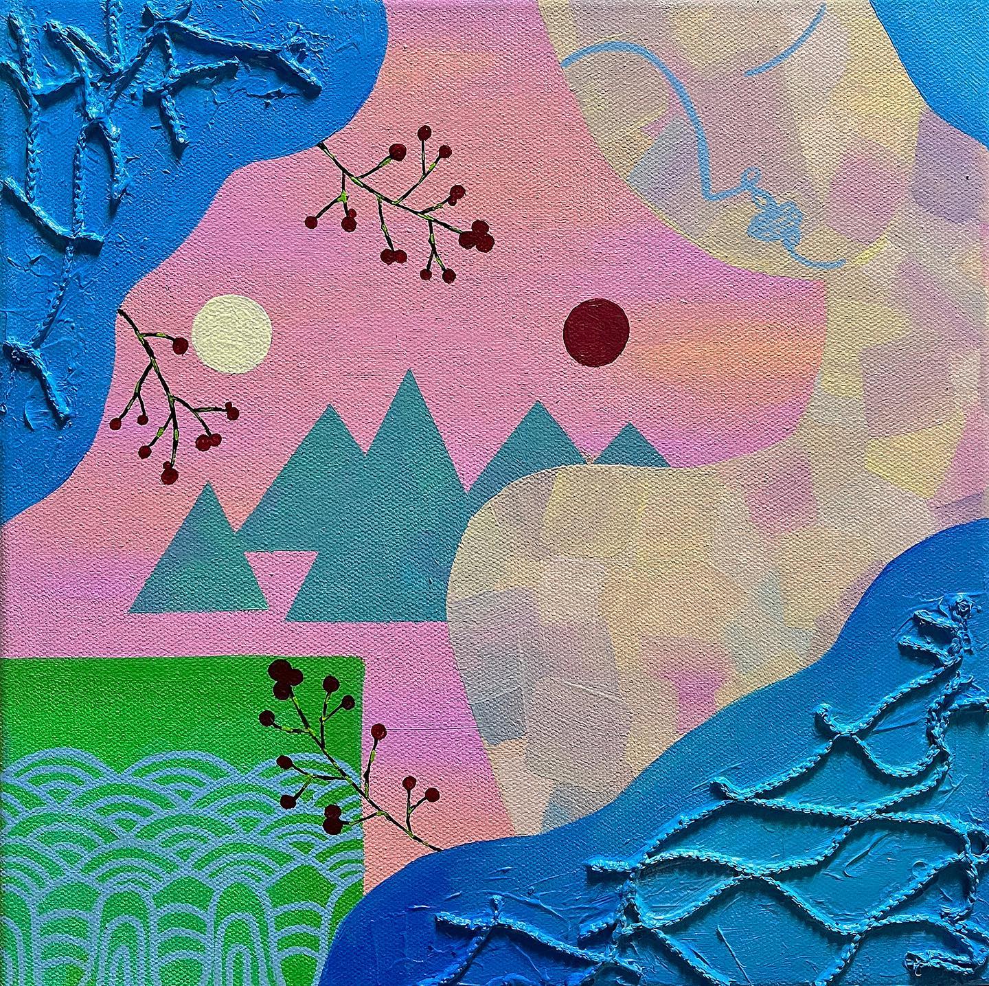 <따뜻해지는>
30x30cm
Acrylic, Waste net on canvas, 2024

봄이 기다려지나 보다 🌸🌸🌸🌿🍃