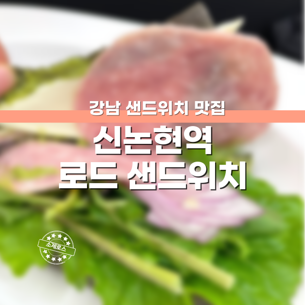 로드샌드위치 강남 샌드위치 맛집 추천 신논현역 샌드위치 맛집