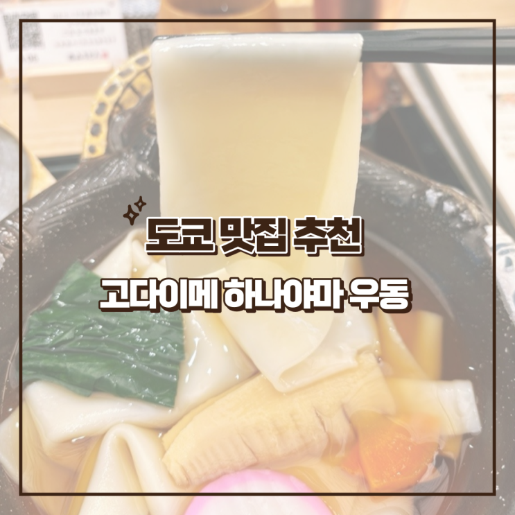 [일본/도쿄/니혼바시] 5대째 운영중인 수타면! 자루우동이 유명한 '고다이메 하나야마 우동 니혼바시점'