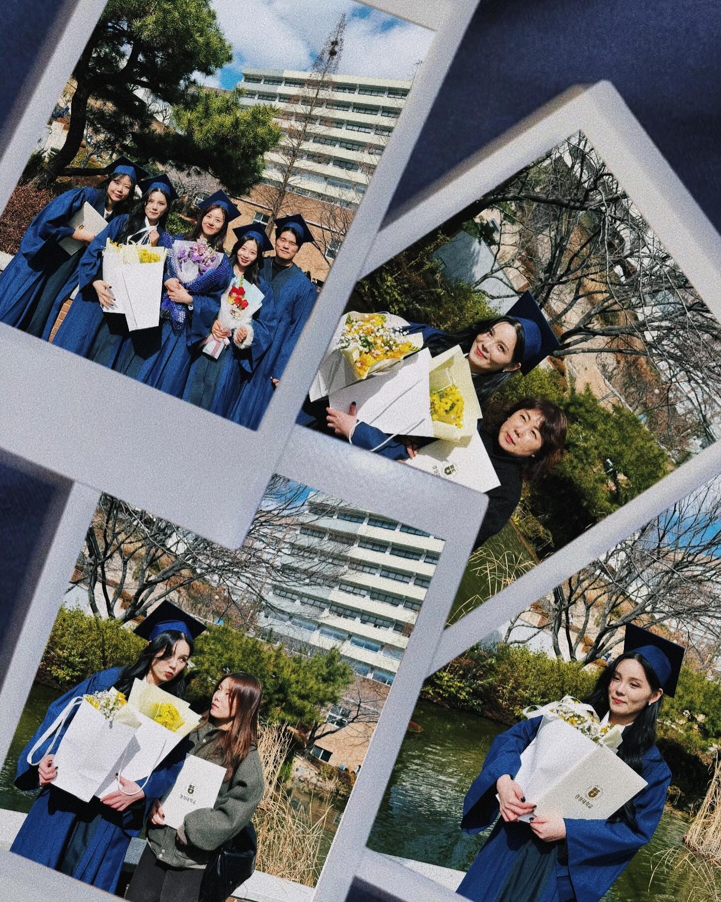 🐰ྀིྀི GRADUATION🖤ྀིྀི 

•
•
•

강담서 졸업했다!!!

경성대 안갔으면 어쩔뻔 했누~
코로나 학번 줌 수업부터 대면 수업,복전에 장학생에 학생회도 하고 연습실에서 잠도 많이 자며 학교에서 할 수 있는거 다 하고 떠납니다~👻
우리 38기 4년동안 행복했어 증말증말 고마워💗

고생했다 나자신!

함께 만들어가고 같이 고통스러웠던 만큼 그 끝은 늘 가장 큰 희열과 행복함을, 살아있음을 느꼈던 대학교 4년이었습니다.
함께 해주시고 응원해 주신 모든 분들 감사합니다.