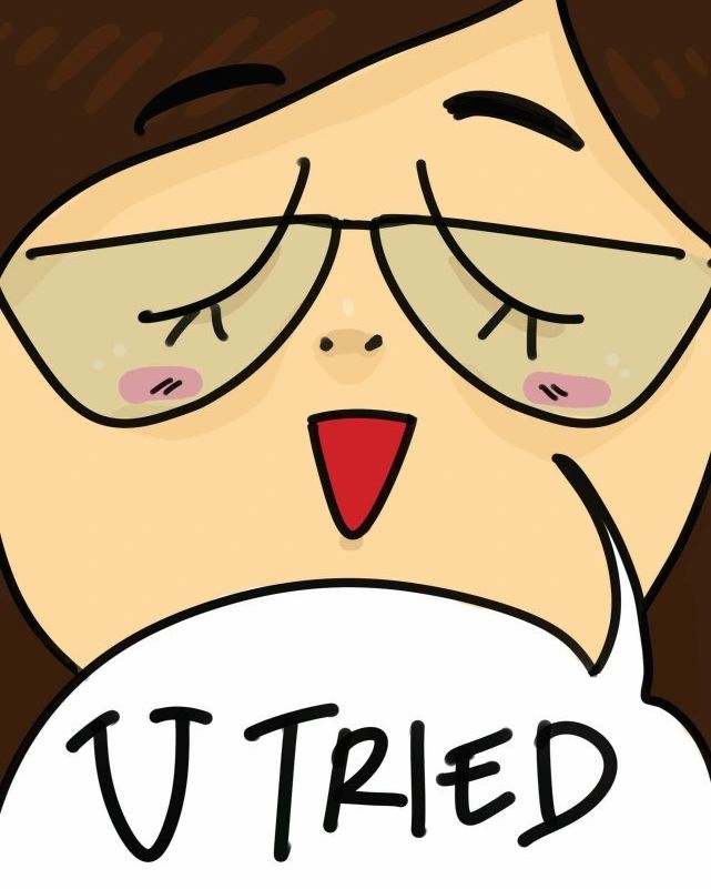 "u tried" is my debut solo #indiecomic from 2015, about trying hard and giving up and trying hard not to give up. you can read the whole thing for free on my new #itchio account, at the #linkinbio!!!! WAHOO

shares are appreciated 🥺🥺🥺