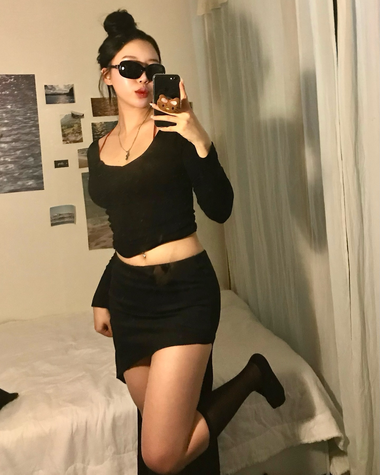 맛점 ~ 🕶️
테일 언발 스커트 black🛒