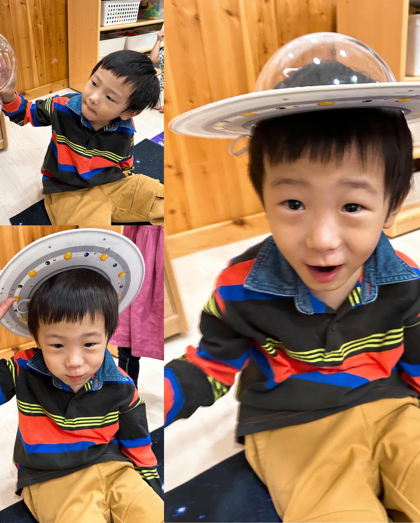 뭘해도 즐겁고 신나는 울 아들렘😆👍😍
다치지만 말고 놀아~

#어린이집 #어린이집놀이활동 #뭘해도좋아그냥다좋아🙆 
#신남 #즐거움🎶 #호기심대마왕👍 #다치지말고