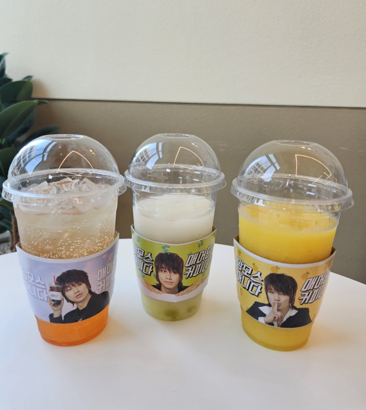 매머드커피 다나카 여름신메뉴 3종 청포도 한라봉스무디 크룽지