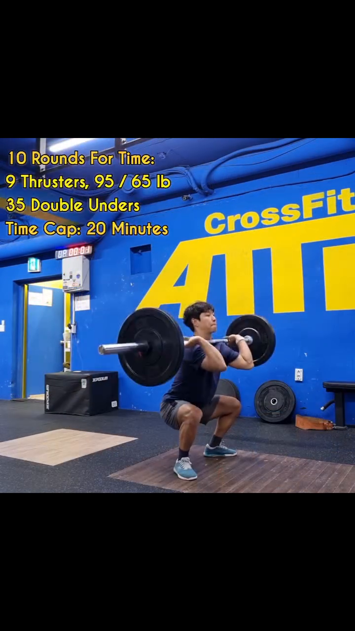 안아프게 파워클린하기🤩
#SBDKNEESLEEVES 
.
.
comptrain.co
6 Sets For Time: 
2 Touch-and-Go Power Cleans at 75% 184LB 
2 Box Jumps (36"/30") 
 • Rest 0:30 Between Sets

Set 1:  5 Front Squats at 45% 145LB 
Set 2:  5 Front Squats at 50% 155LB 
Set 3:  5 Front Squats at 55% 175LB 
Set 4:  5 Front Squats at 60% 185LB 
Set 5:  Heavy Set of 20*
 • Rest 1-2 Minutes Between Sets 
*20RM Will Likely Be Around 60% 1RM

Open 17.5
10 Rounds For Time: 16"44
9 Thrusters, 95 / 65 lb 
35 Double Unders
Time Cap: 20 Minutes 

3 Sets: 50% of Max Strict Handstand Push-ups + Max Effort Handstand Hold Against the Wall
• Rest 1:00 Between Sets• 50% of Strict Handstand Push-ups:

#crossfit 
#크로스핏아띠