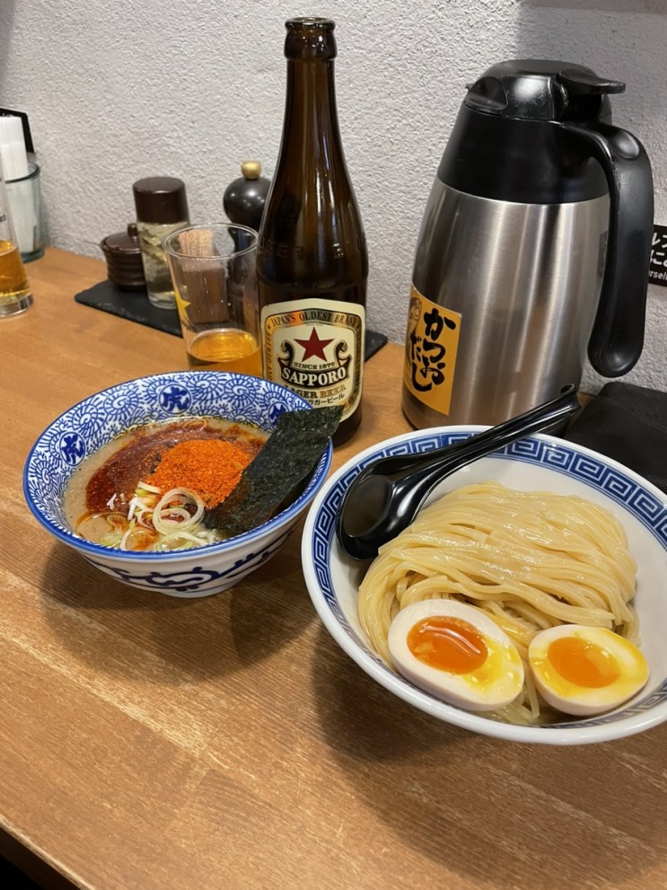 [일본 여행] 멘야 카네토라 - 후쿠오카 여행 웨이팅 하는  텐진 근처 츠케맨 맛집