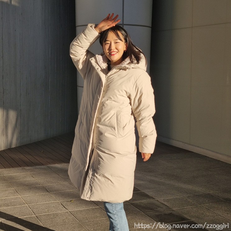 여자 롱패딩 스노우피크 어패럴 시티캠퍼 롱다운자켓으로 겨울패딩코디 추천