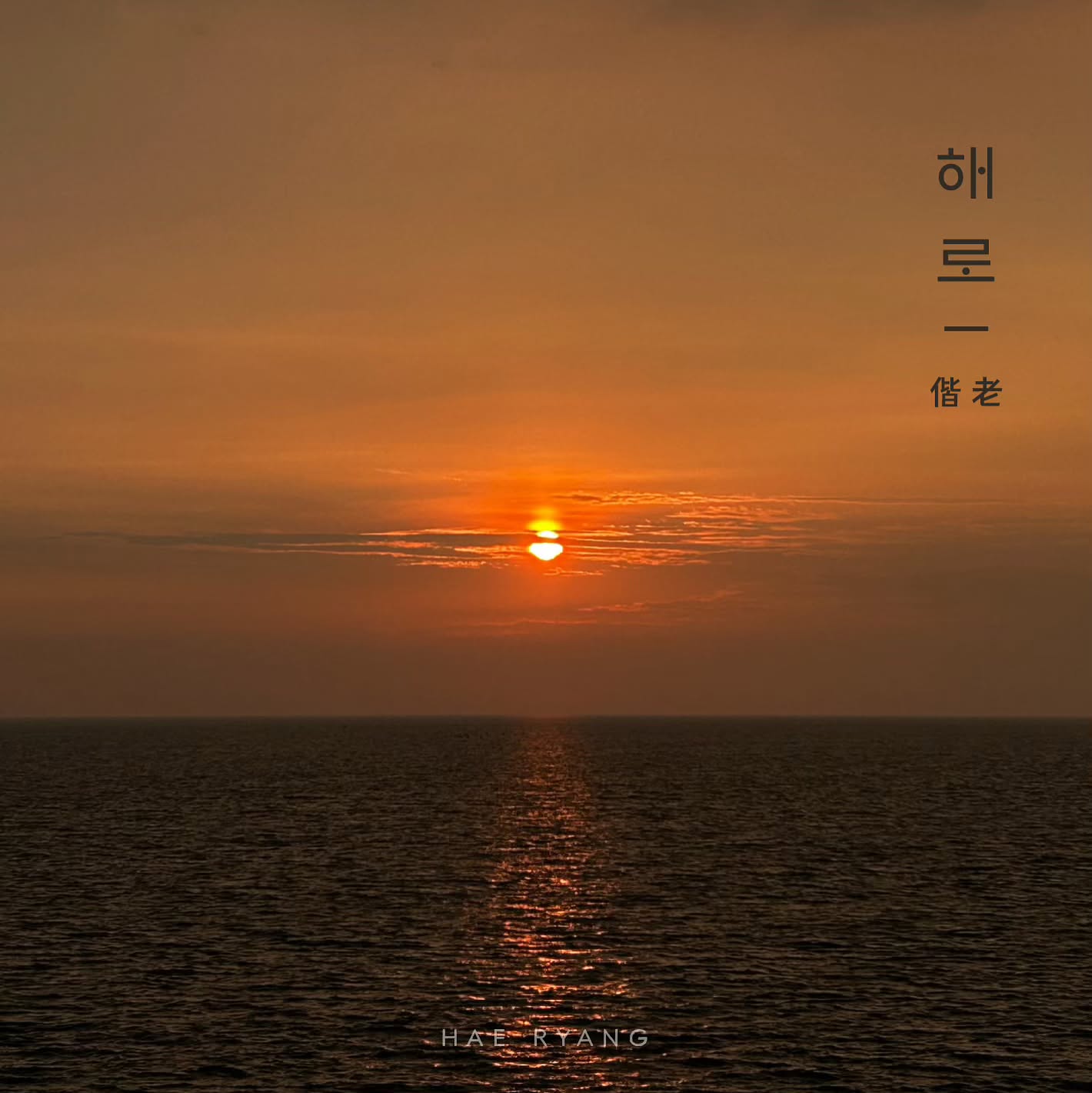 [해량의 세번째 싱글, 해로:偕老]
.
.
.
평생을 사랑한 부부가 서로의 손을 잡고 함께 바닷길을 걸으며 나누는 대화를 그린 곡
.
.
.
[Album Creadit]

피리/생황 | 김진원 jin_won2 
Guitar | 이노아(NO.A) _ol_noa_ 
Keyboard | 김지민
Bass | 임준영 l.return 
Drum | 김주혁 hye._ok 
Percussion | 송다은 dadazzm 
Chorus | 이노아(NO.A) 김지민 김진원 송다은

Produced by 해량(HAE RYANG) _hae_ryang_ 
Composed by 김진원 이노아(NO.A)
Arranged by 해량(HAE RYANG)

Recorded by j.kun_2ofus 
MIxed by j.kun_2ofus 
Mastered by 송민규 at 감자의꿈 potato.cat_dream 

Album Art by 김진원
Album Art Deisign by 김민선 cherry_s24 

발매사 | KOBUCO kobuco_official 
기획사 | 해량(HAE RYANG)

이 앨범은 대전광역시, (재)대전문화재단에서 사업비 일부를 지원받았습니다.
daejeonacf