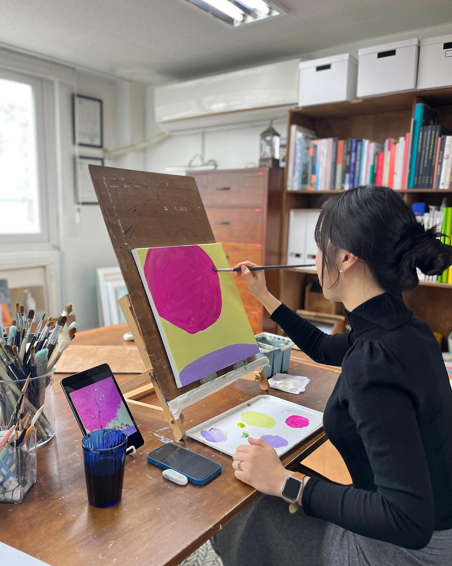 이번 그림도 완성 💕👩🏻‍🎨🎨