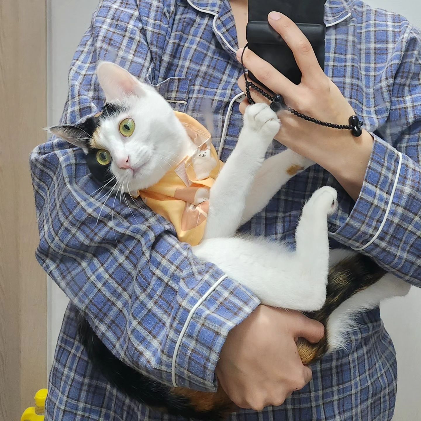 다이소 신상 잠옷 입혔어요 너무 예쁘죠💛
