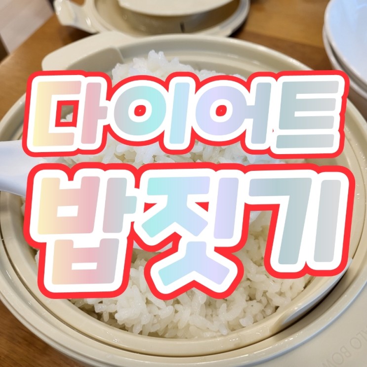 저당밥솥 칼로볼로 집에서도 캠장에서도 다이어트 밥짓기