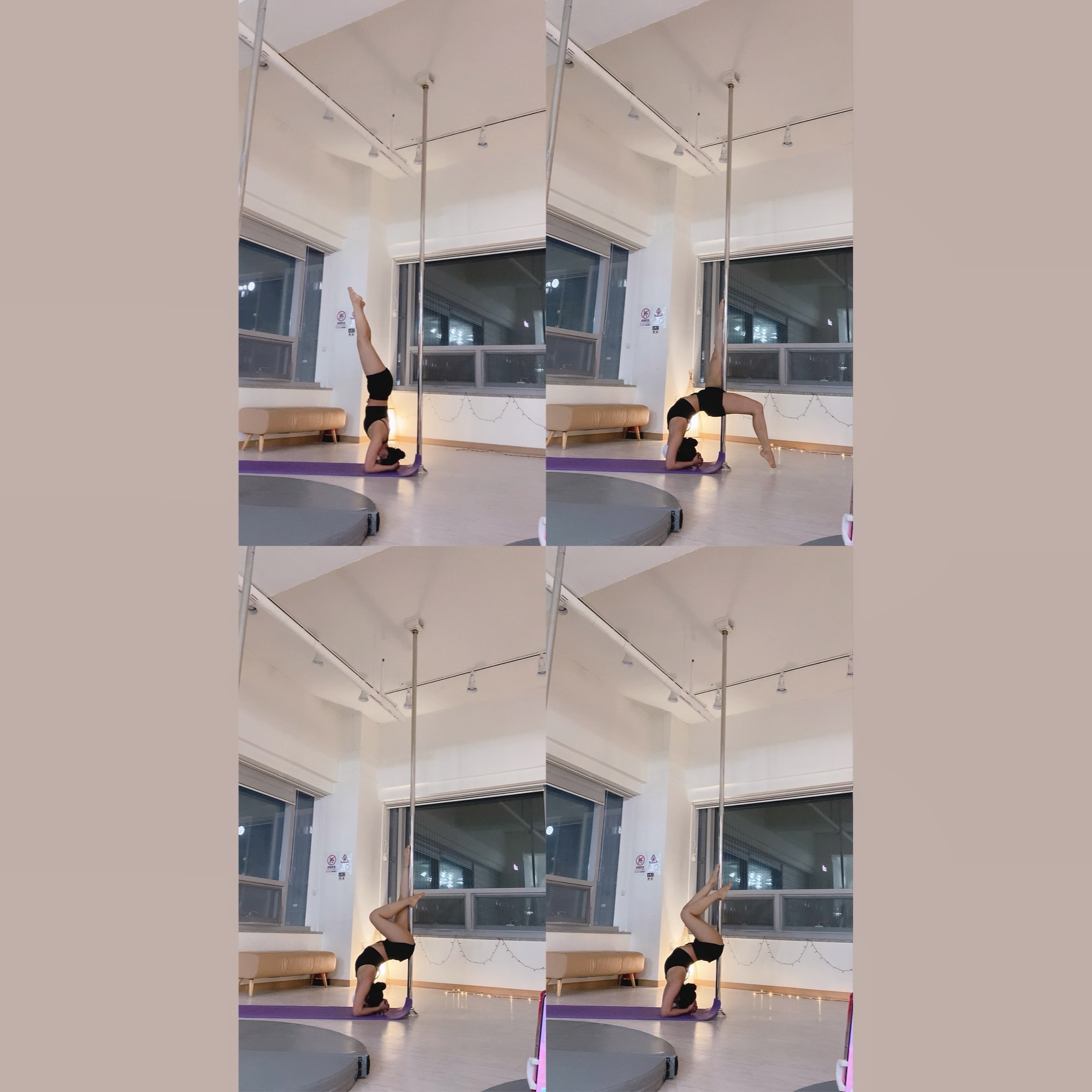 거의 한 달 반 만에 전문 2급 수업 갔는데
역시 빡센! 워밍업🫨
워밍업 하다가 마스크 벗어버림…
그리고 하필 레그 체인지 진도가 있는 날이었다 하하..
오랜만에 또 무섭고 아프고 그랬다
안 아픈 위치 찾을 수가 없어요…
이날은 특별하게 엘보 스탠드도 했는데
조립해 주셔서 폴 프로필 느낌으로 사진 남겼다 히히
감사합니다🫶🏻

오랜만에 전문 2급 수업 들은 후기는
생각보다 괜찮았지만 이틀 뒤에 근육통이 조금 심해졌다는..
앞으로 남은 기간 최대한 열심히 들어보겠습니다!!
.
.
#폴댄스 #폴린이 #폴초보 #오하운 #엘보스탠드 #오운완 
.
.
#취미부자번역가으니