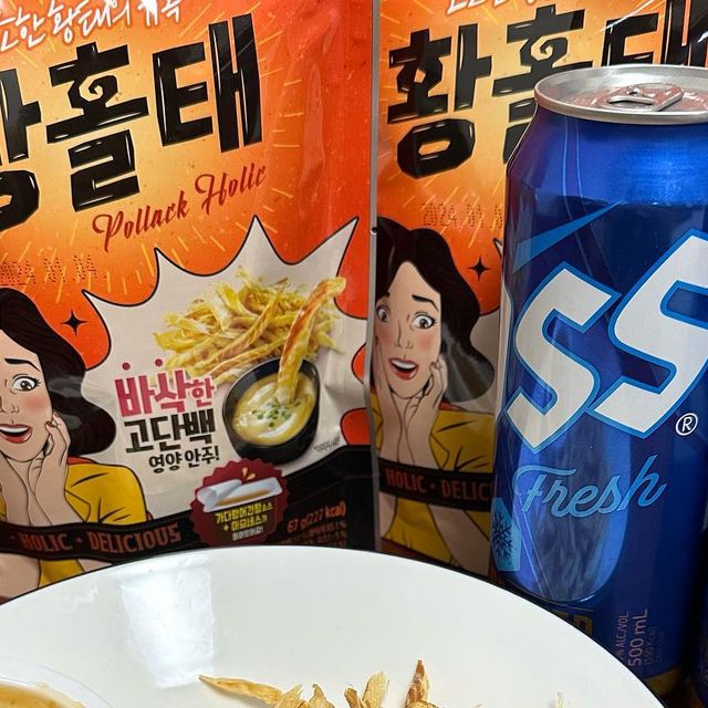 정상 on Instagram: "#협찬 #광고 간단한 술 안주로 최고인 황홀태‼️ 먹태는 까면 눅눅하기도 하고 바삭한 식감이 덜 한데 이건 그냥 엄청 바삭하고 소스랑 같이 찍어 먹으니까 진짜 그냥 계속