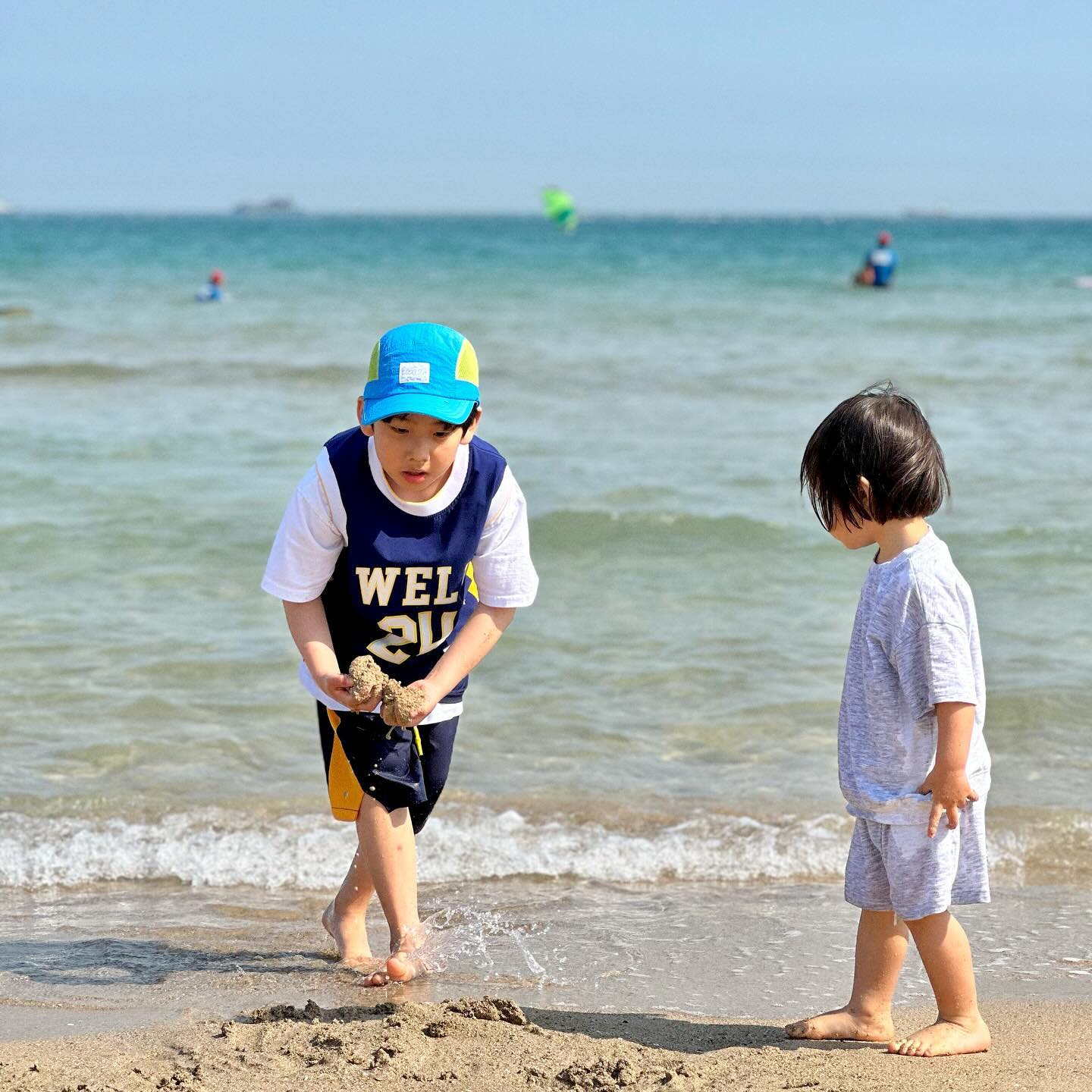 토요일 완전 여름이었다 🙂‍↔️
#송정해수욕장 
#어쩌면잘
#5살차이형제 #매곡동3형제