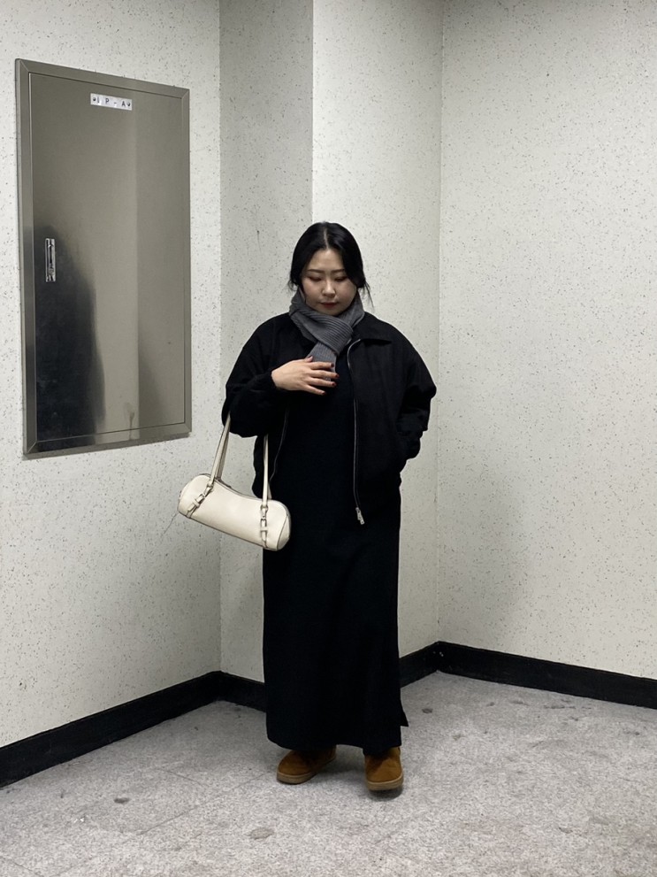 [리뷰]다양한 룩 가능한! 비바브라운 카라 블루종 스웨이드 자켓 착용후기_85-VIVA001
