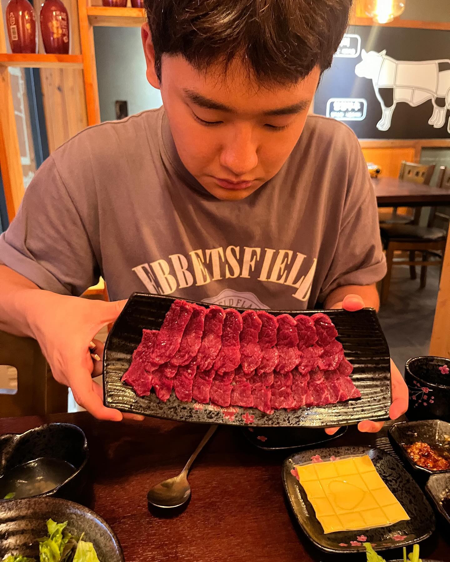생고기 떨어지나 안떨어지나 확인하는중 ㅋㅋㅋ♥️