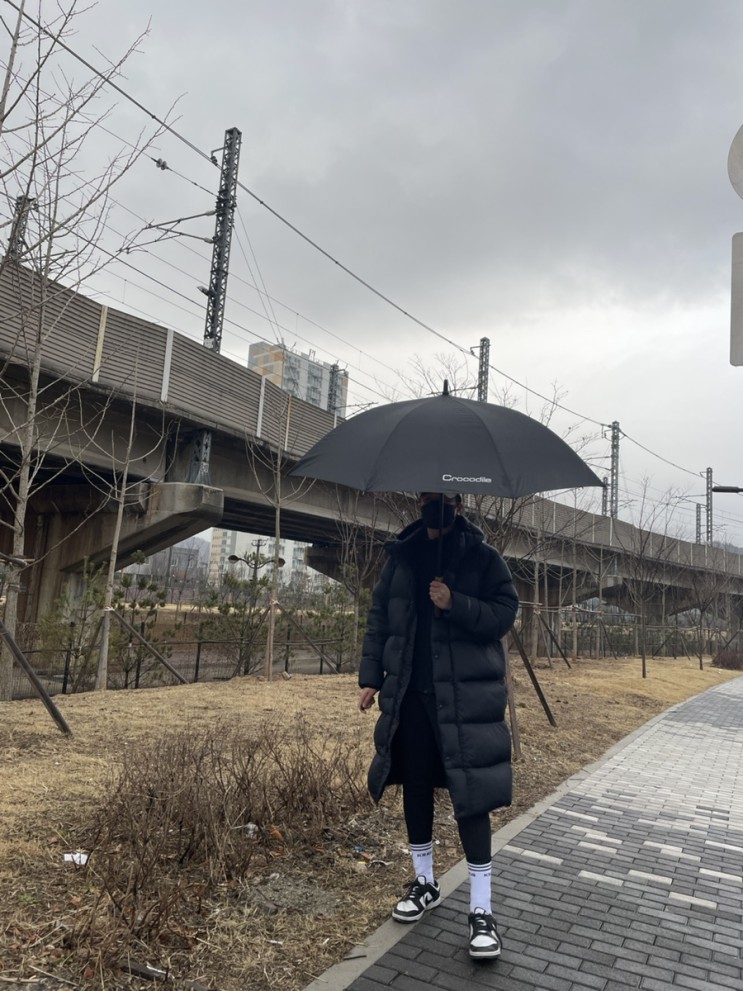 크로커다일 대형장우산 모던브로70 늄 우드스틱 고급우산