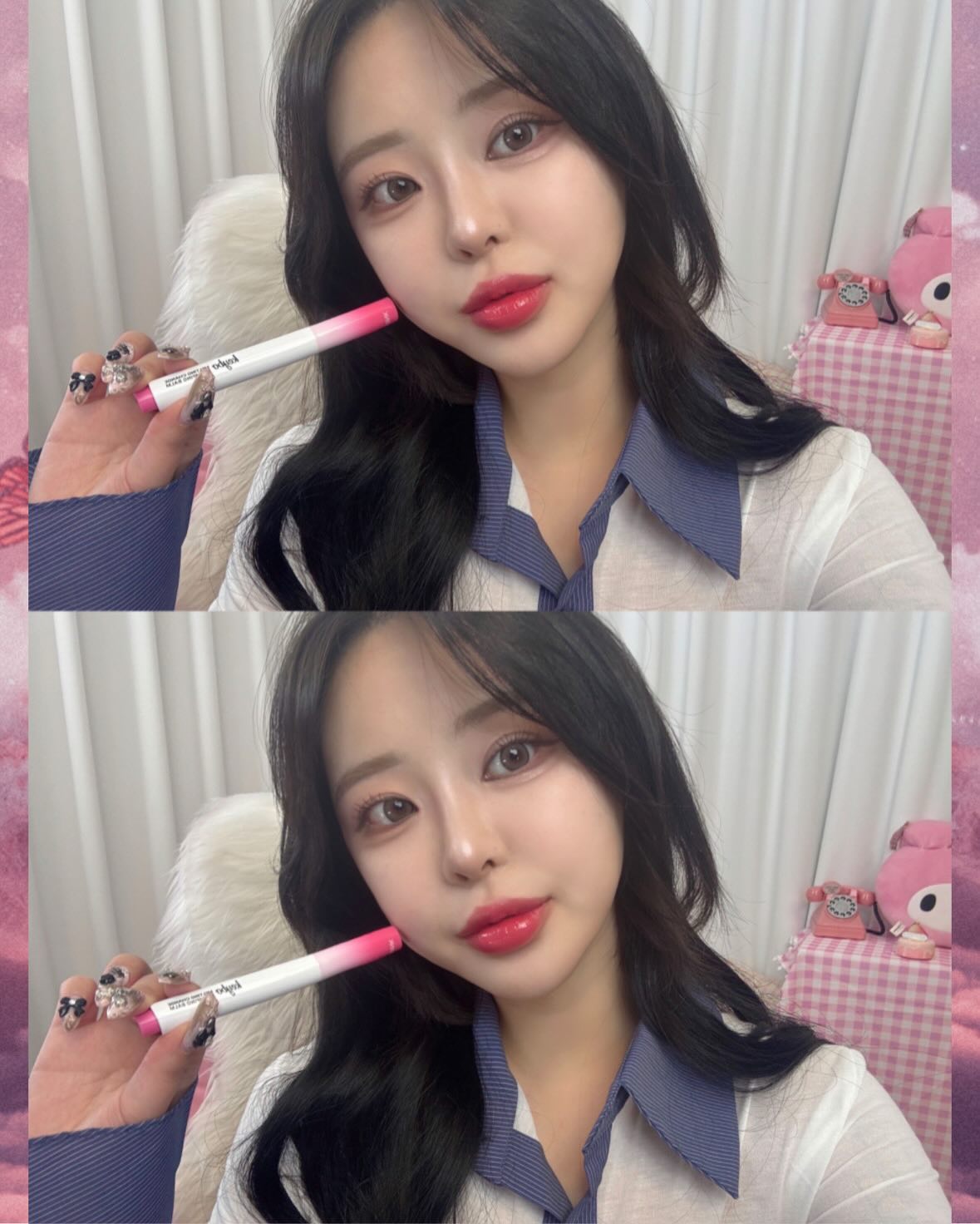 #협찬
키보 멜팅 체인지 플럼핑 립밤 ◡̈ ༘ *

6종으로 웜,쿨,뉴트럴까지 골라쓸 수 있어용 
전색상 발색까지 가져왔오여 !!!! :)

입술문신한지 1년이 지나서 맨입술은 탁하구 얼룩덜룩했는데
너무 예뿌게 가려줘여 ,, 💗

옅게 바르면 맑게 !
쌓으면 쌓을수록 올라오는 컬러감이 너무 예뻐요 (*ฅ́˘ฅ̀*)♡

플럼핑 효과도 좋은데 너무 맵지않아서 더 조타아