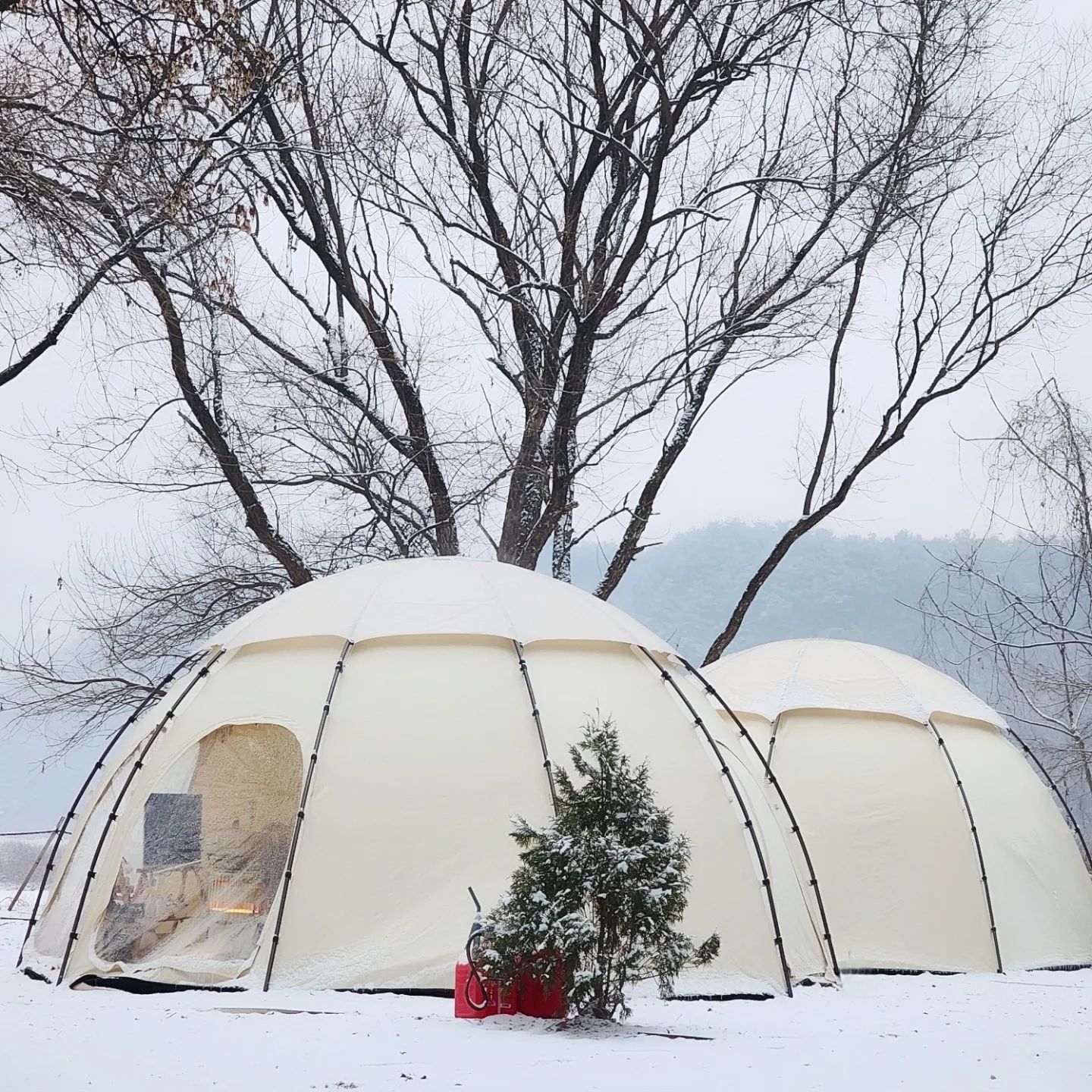 #장소제공 뷰가 미친 #용가리쌤캠핑장🏕⁣
⁣
여러분 제가 이번에 다녀온 캠핑장은 ⁣
강원도 홍천강뷰 맛집 용가리쌤캠핑장이예요ও⁣

2박3일로 크리스마스연휴때 다녀왔는데

날씨가 추웠어서 홍천강이 위쪽 사이트로는 얼어있었고
끝쪽으로는 흐르는 풍경이여서 뷰가 너무 이뻤어요🏞✨️

사이트도 많아서 그래가앱으로 당일 예약하기도 수월하고
파쇄석도 넓직해서 셋팅하기 너무 편하더라구요❣

동생네가족하고 같이가서 두사이트 나란히 잡아서
레트로스 빅쉘과 헙쉘 도킹했었어요💛

용가리쌤캠핑장은 제가 갔었던 오캠과는 다르게
노지갬성이 있어서 색달랐어요
노지 도전하고 싶으신데 못하시는 분들게 추천드려요🙌

반려동물도 가능하고 아이들도 동반 가능해요
부대 서비스로는 수영장, 놀이방방이 있어요

제가 이용한 사이트는 9-3인데
편의시설과 조금 거리가 멀었어서 
그거빼고는 너무 좋았어요

온수가 일단 미친 듯이 잘나와서 너무 좋았어요❣

이용하는동안 사장님을 한번도 뵐수가 없었는데..
화장실 휴지가 떨어지면 계속 채워져있었고
철수하는 날 눈이 갑자기 미친 듯이 많이 내려서
입구쪽이 완전 오르막길이라서 
차가 못올라가면 어쩌나하고 걱정했는데,,
바로 제설작업이 되어있더라구요~ 최고였어요ʕ•ﻌ•ʔ ♡

용가림쌤캠핑장에서 보낸 화이트크리스마스☃️❄️

📍문의/예약 graega_official⁣
➿그래가캠핑 어플로 예약해서 다녀왔어요🔅⁣
더 많은 캠핑정보를 원하신다면 팔로우 눌러주세요⁣
⁣
캠핑장  5번예약시- 캠핑장 1박 무료쿠폰⁣
캠핑장 10번예약시- 캠핑카 1박 무료쿠폰⁣
⁣
좋은 정보는 저장 또는 친구들 태그하셔서 함께해요🙆‍♀⁣
⁣
#그래가예약 #오토캠핑장 #그래가캠핑 #캠핑장예약 #오캠
#캠핑장추천 #강원도 #홍천강캠핑장 #리버뷰캠핑장 #캠핑
#강뷰캠핑장 #캠핑정보 #오토캠핑 #캠브리즈 #토리네오캠