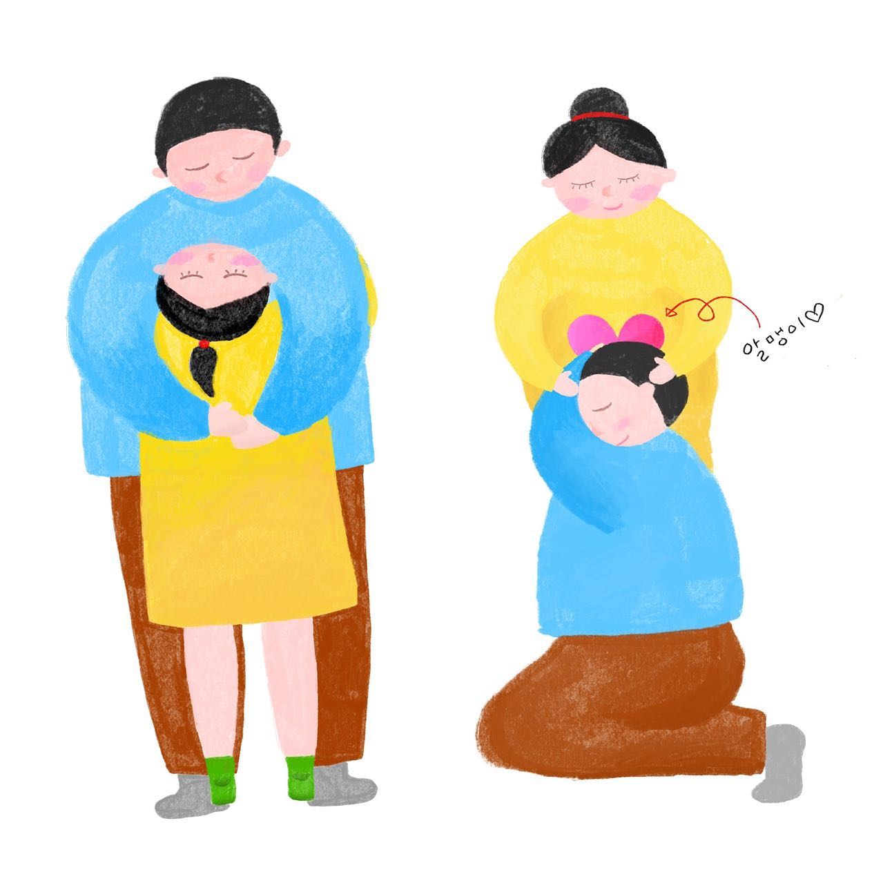 #그림일기

아내가 되고, 엄마가 되었다.
우리 부부는 혼인신고일을 결혼 기념일로 약속하자고 해놓곤 몇 달을 지나치고 나서야 1주년이 지났었음을 알았다.
생각 보다 기념일에 인색한 부부다.

내 남편은 이벤트는 잘 모르는 사람이지만,
매일을 변함없이 따뜻한 말과 행동으로 늘 감동을 주는 사람이다.

임신하고 점점 못나지는 모습에 불안하기라도 할까 싶어 묻지 않아도 적당한 시기에 “어쩜 이렇게 예쁠까.”하며 미소를 띄어주고, 하루에 한 번은 항상 꼭 안아주며 그날 그날 다른 고백을 해주는 남편. 

내 마음이 마치 자신의 것이었던 것 처럼 수용해주고, 존중해주는 남편이 있어서 가끔 혼자 있을 때면 감사함과 행복함에 마음이 한껏 일렁일 때가 있다.

아기가 세상에 나오면 수 많은 어려움과 갈등을 만나게 되겠지만, 그때마다 남편이 있다는 것 만으로도 그저 안심이 될 것 같아 두려움은 잠시 내려놓기로 했다.

아직 신혼이라 좋기만 한 것일지도 모르지만, 지금의 남편을 기억하면서 앞으로의 어려움을 맞설 용기를 얻는다.

항상 감사합니다, 남편 ssamel22 

#부부스타그램 #결혼후기 #그림 #예비맘 #예비아빠 #신혼부부 #신혼 #일기 #일상 #기록 #예비부모 #새벽감성 #30 #감사일기 #감사