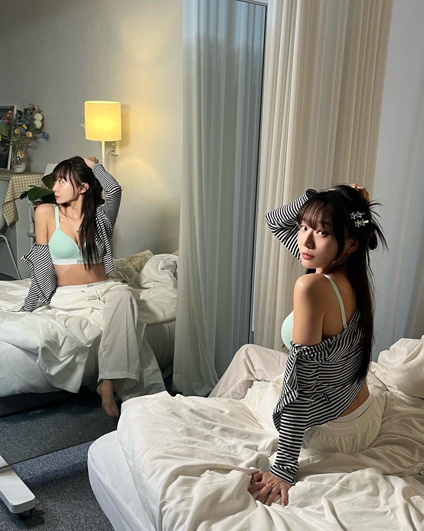 #광고 Cozy&Comfort ☁️

데일리로도 언더웨어로도 착용 가능한
예스의 I Am 무결점 올데이 세트를 착용해봤어요💕
메쉬원단이라 더 시원하게 착용 가능하고, 
메쉬 스트레치 쿠션 밑받침으로 자연스러운 볼륨감까지 줘요🫶

#예스 #yes #언더웨어 #예스언더웨어 #속옷추천
#ootd #데일리 #노와이어브라 #Iam올데이노와이어브라