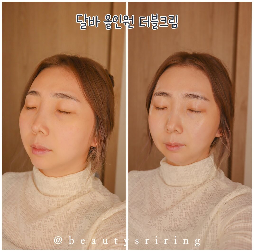 #제품협찬 

샘플쓰다가 넘 맘에 들어서 본품에 정착한 제 애정크림 소개해드려요!
달바올인원더블크림은 이름처럼 2가지 크림이 반반 들어있는데요,
하나는 리프팅 4D존에, 다른 하나는 광채 4D존에 발라 입체적인 윤광페이스를 도와줘요👍

달바세럼 시즌5의 67가지 성분이 그대로 들어가 있어 화이트 트러플, 비건 단백질 13종이 공통적으로 들어가 있고,

리프팅존에 바르는 영양탄력크림은 미간, 눈가, 팔자, 턱에 바르면 좋은데
이탈리아 비건 인증을 받은 콜라겐 추출물과
식물성 스쿠알란
이베데논
그리고 비건인증을 받은 PDRN이 들어가 있어요!

광채존에 바르는 보습광채크림은 이마, 콧등, 양 볼, 턱끝에 바르면 좋은데
백년초, 
트리플 히아루론산,
비건 인증을 받을 글루타치온이 들어가 있어요!

특허받은 탄성 리포좀 기술이 적용되어 있어서 모공보다 약 250분의 1만큼 작아서 유효성분 흡수력을 높여준다고 해요💕

부분 부분 써도 좋지만 피부 컨디션에 따라 커스터마이징해서 맞춰쓸 수도 있어 더 좋답니다✌️

까다로운 이탈리아 비건 V라벨 인증을 받고,
민감성 피부 저자극 테스트도 완료한 프리미엄 비건 성분들로 
더욱 마음에 드는 달바크림입니다❤️

#달바올인원더블크림 #달바올인원크림 #달바더블크림 #달바반반크림
dalba_piedmont 
#달바크림 #비건크림 #효리크림 #보습크림 
#영양크림 #이효리크림 #이효리달바 #이효리비건반반크림 #이효리추천템