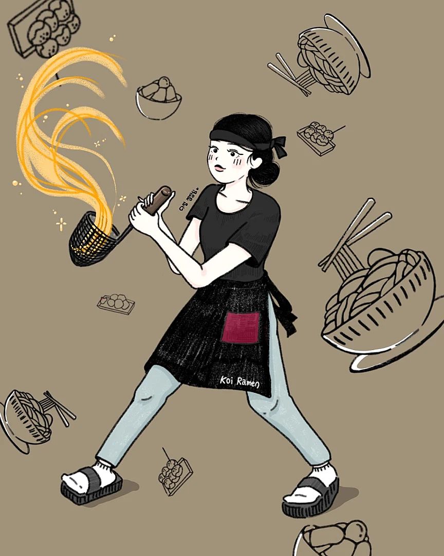 휘릭-🍜
.
.
#드로잉 #스케치 #일러스트 #일러스트레이션 #인물드로잉 #캐릭터디자인 #코이라멘 #라멘 #ramen #koi #koiramen #drawing #sketch #illustration #illust #ipaddrawing #ipad #마제소바