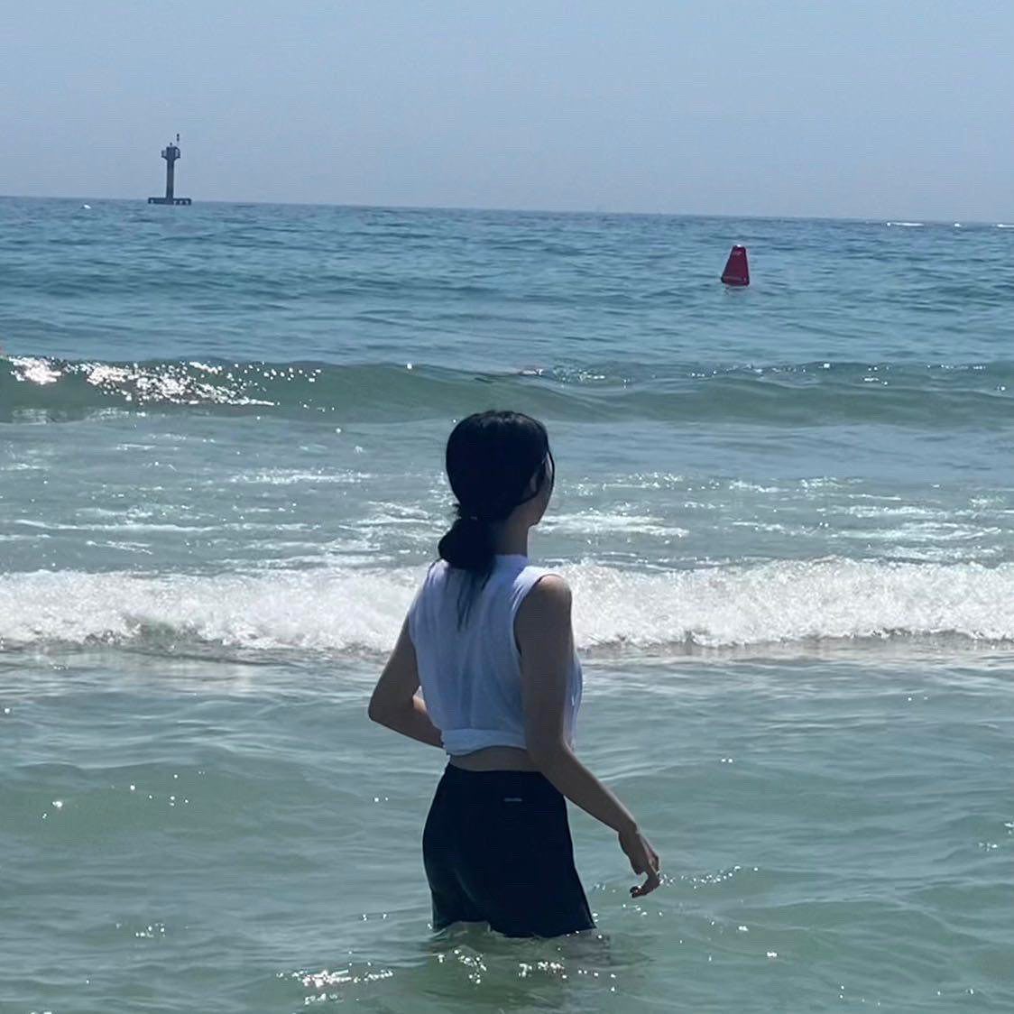 파도가 예뻐