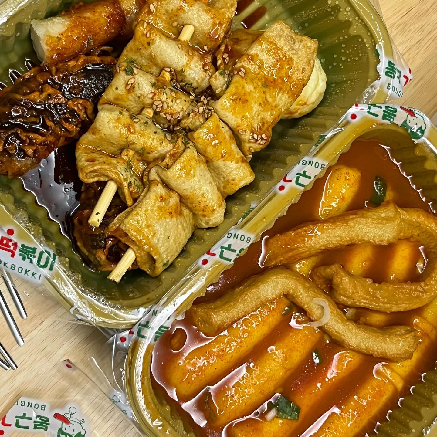 처음 먹어보는 통순대와 꼬불이튀김(?)ㅋㅋㅋㅋ그리궁 역시 달달한 떡볶이가 최고❤️