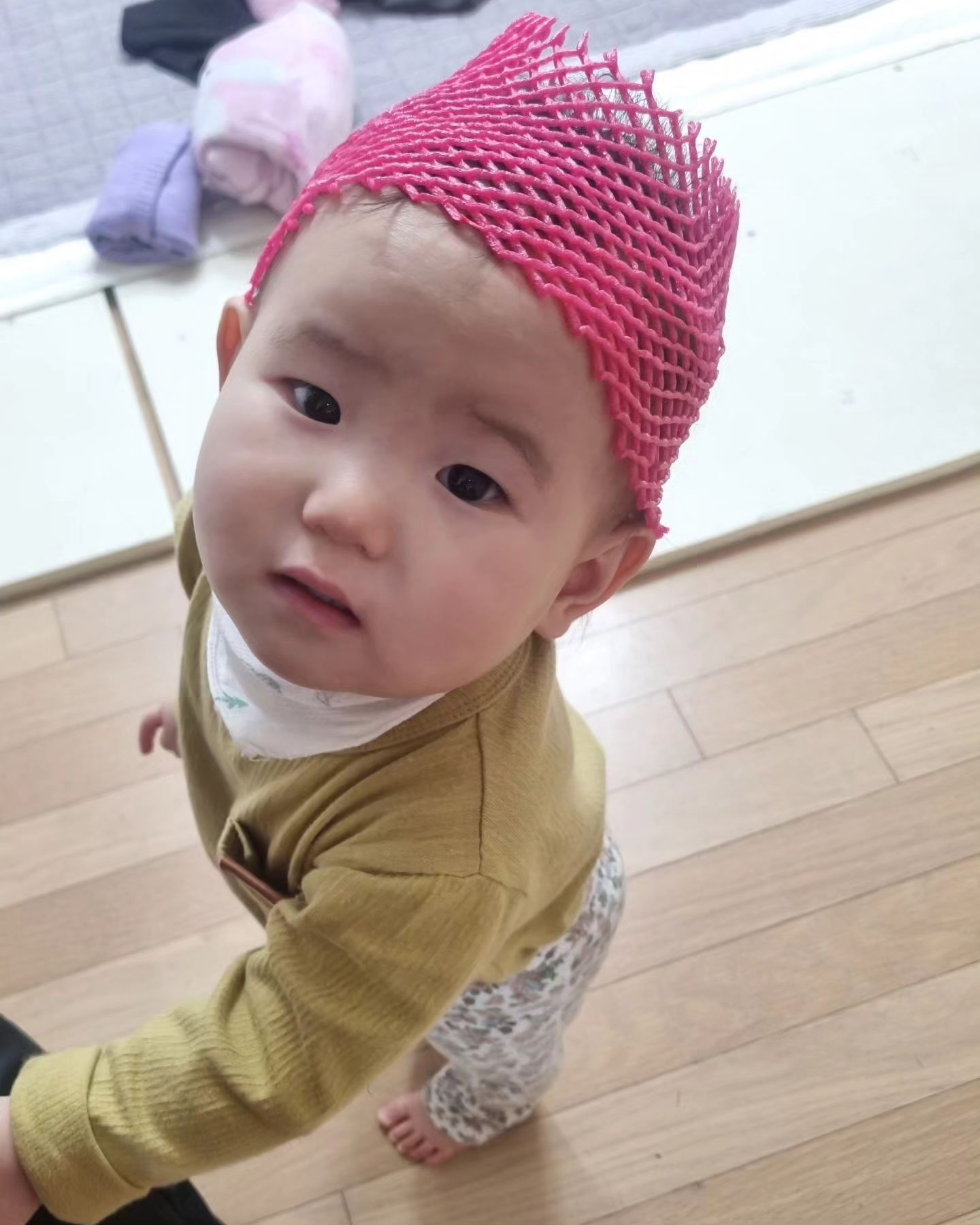 #배망모자 
이때만 가능한 ㅎㅎ
#모자가잘어울리는아기
