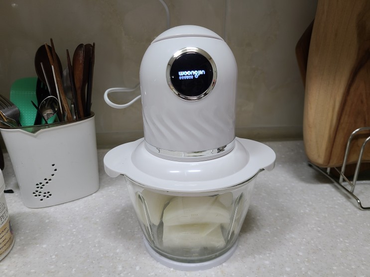 야채다지기 웅진생활건강 이지 오토 초퍼 진짜 편해요 !