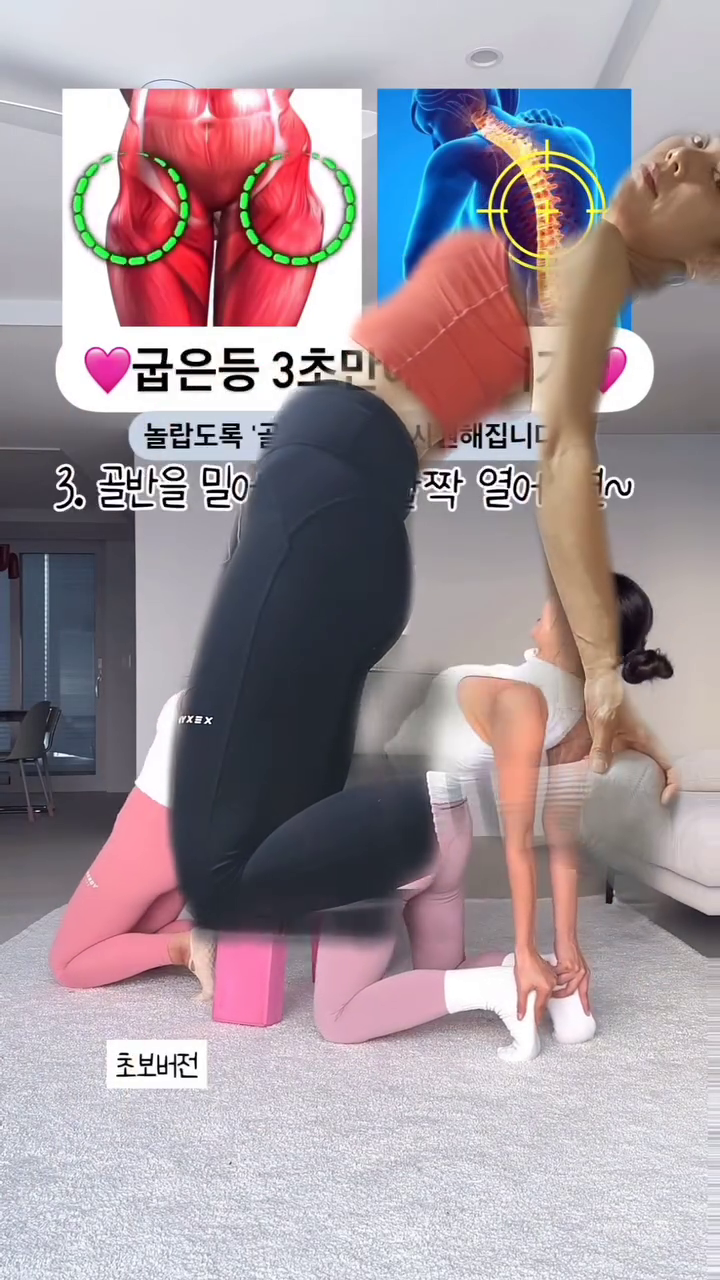 이 기능은 머지??,

암튼 흥둥이 릴스 굽은등 펴기 
성공^^
