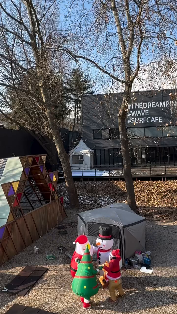 크리스마스에 진심인 나 , 캠핑가서 이러고 놀기 🎅🏻♥️🎄