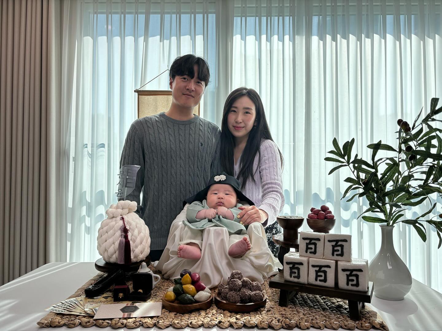 우리 아들 백일잔치. 백일동안 건강하게 잘 자라줘서 고마워