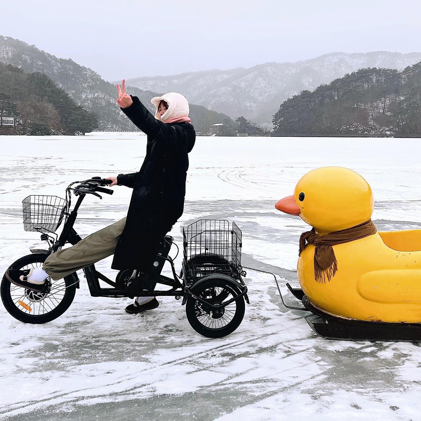 🐤
#포천 #포천산정호수 #포천산정호수썰매축제