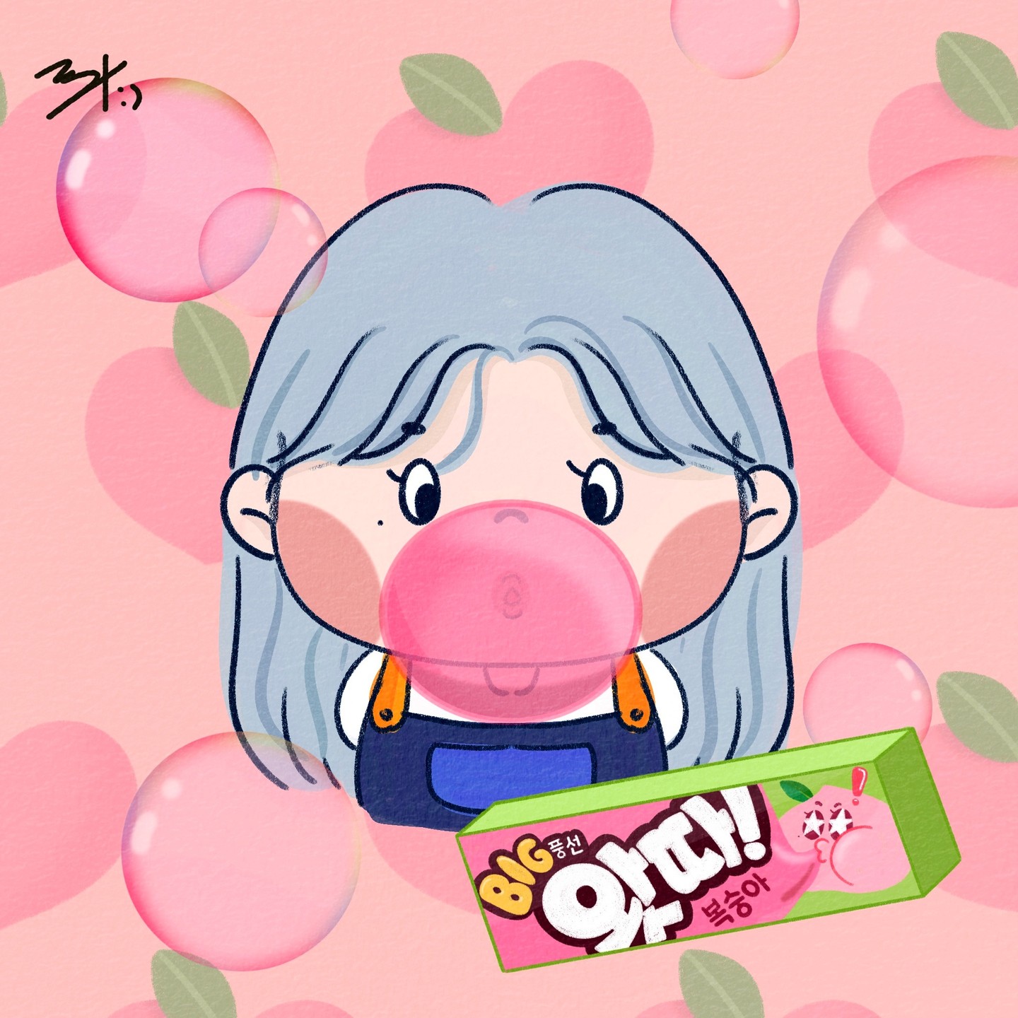 .
복숭아맛 풍선껌🍑💗
#풍선껌 #왓따풍선껌 #복숭아맛 #방울 #일상 #그림스타그램 #취미스타그램