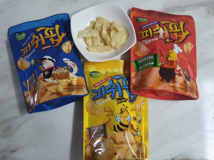 [단백질과자/다이어트간식] 계란2개와 동일한 단백질 13g이 함유된 건강한 과자 '글루텐프리 단백질스낵 피쉬팝'