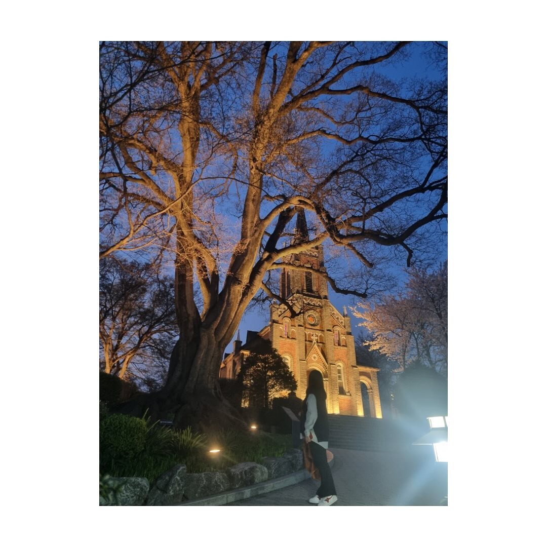 _
밤에 간 공세리성당❤️