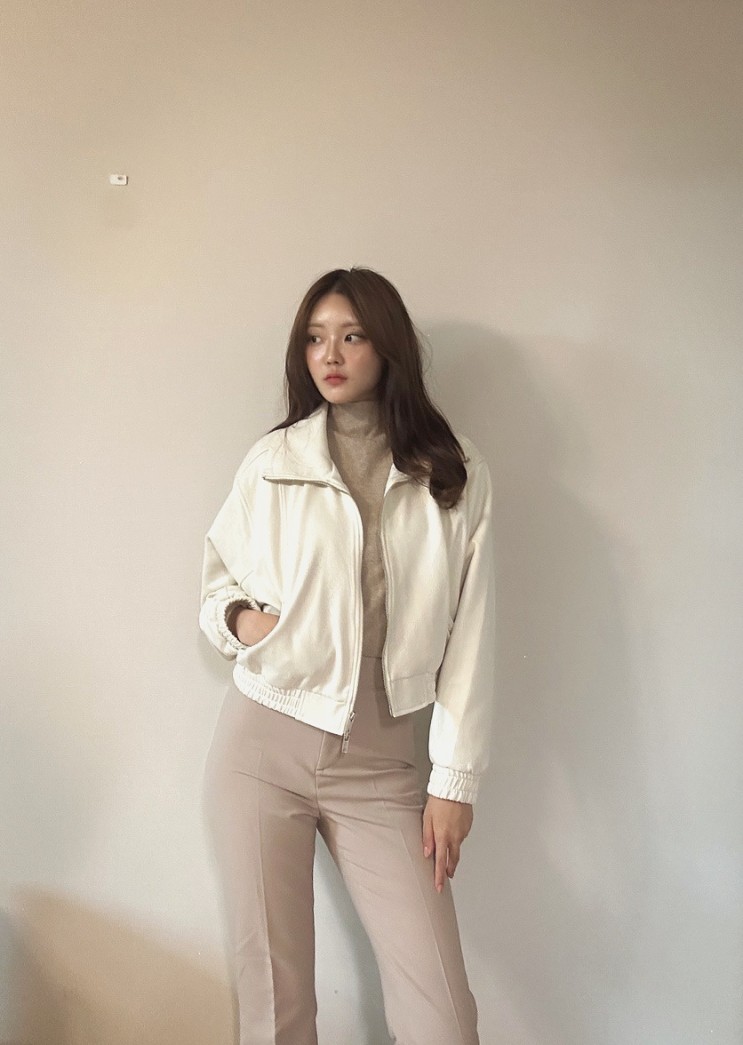 [비바브라운(VIVABROWN)] 85-VIVA007 [Vegan Suede] Curved Short Suede Jacket/ 가을 아우터 추천/ 스웨이드 재킷 추천