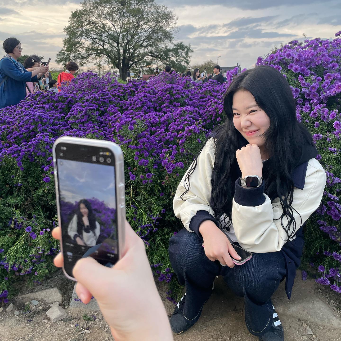 누가 꽃일까 너무 예쁘다