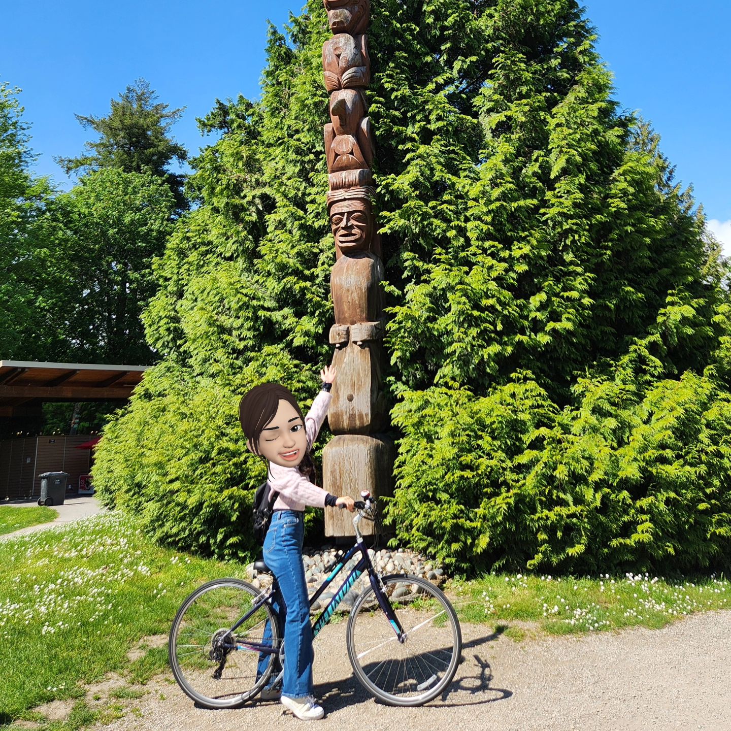 2024.5.20 Vancouver Stanley Park

운동을 좋아하지만 쫄보에 운동신경이 좋지도 않아 자전거를 탈줄 모르는 1인😆

그래도 자전거 도로는 평지라고 호기롭게 한대빌려 도전🚲

주춤주춤거리긴했지만 2시간 반동안 열심히 달려 평지만! 마스터😆
하지만 내리막길은 아직 무서워요.. 오직 평지만 가능한 생초보랍니다😃
