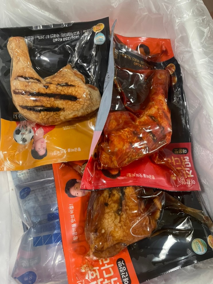 삼화식품 아라치 치킨 이강인 직화닭다리 구이3종 먹어봄