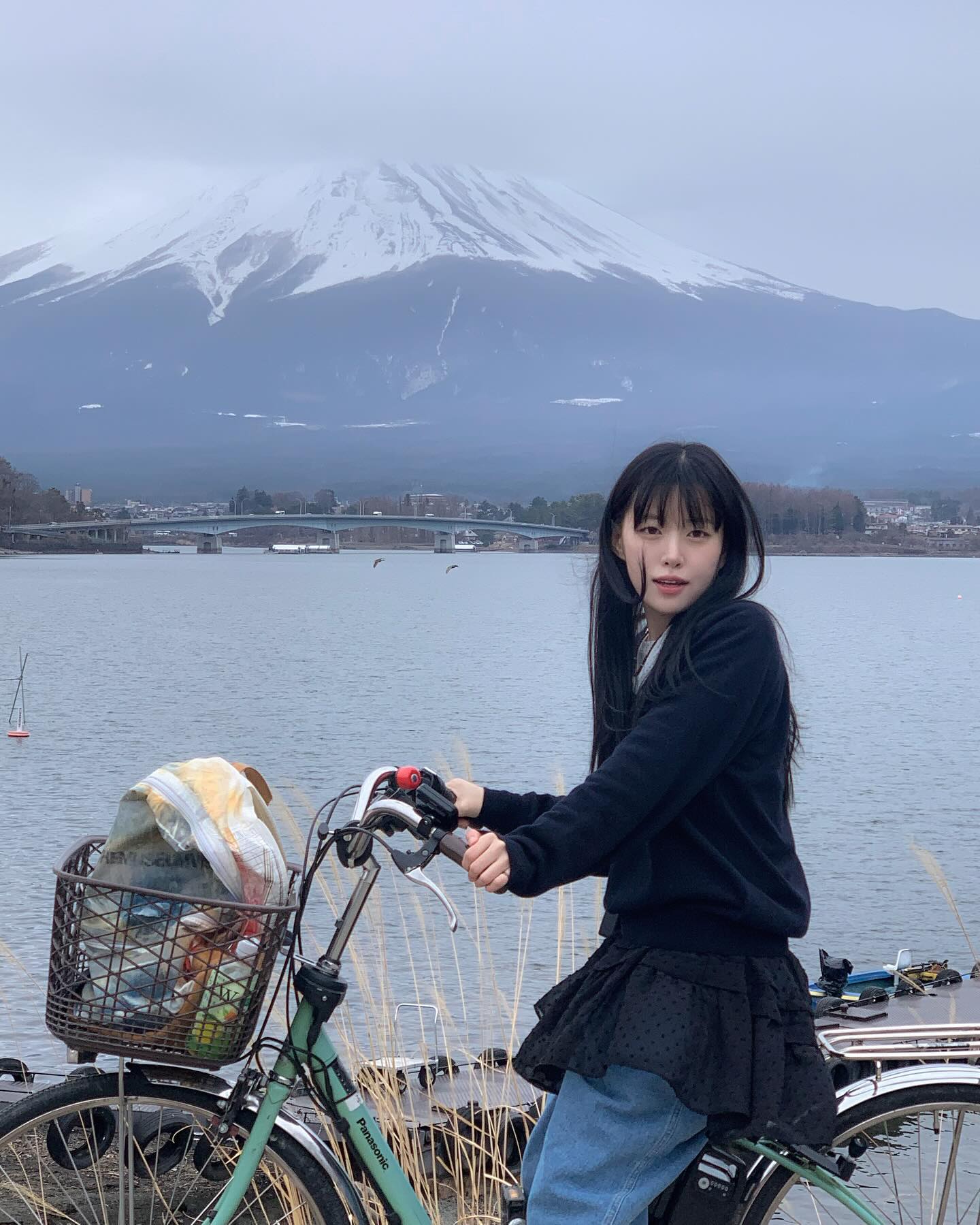흐린 날씨에도 감동이었던 fuji🗻 장대비를 맞으며 탄 자전거도 잊지 못할거야