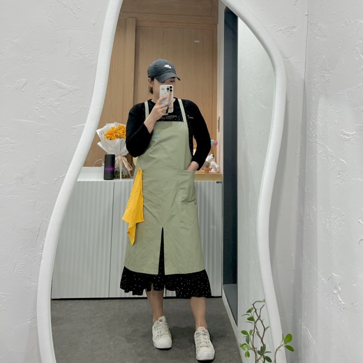 븟 워크웨어 퓨어 크로스 민트 앞치마 카페 앞치마로 추천!