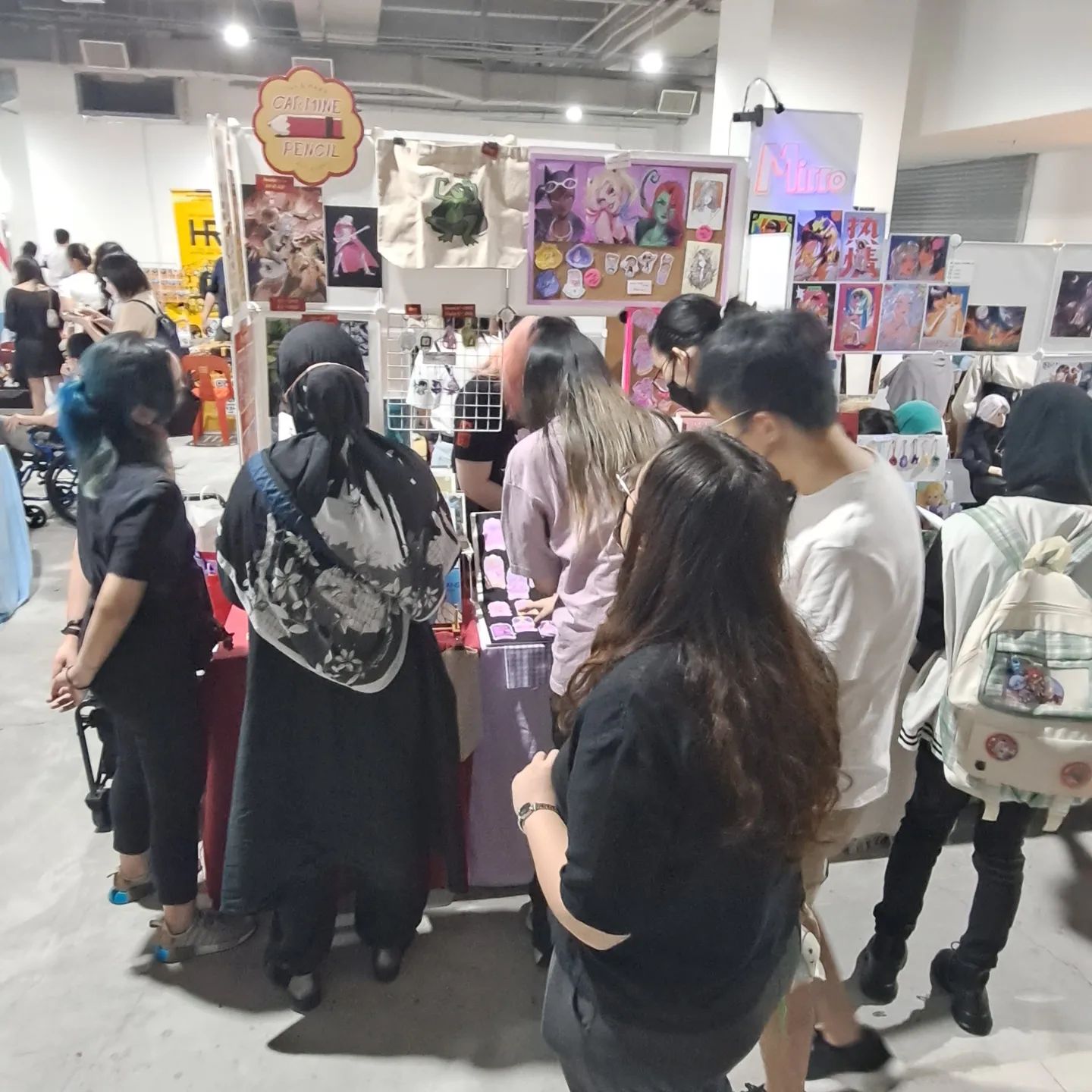 booth dump day 1 
carmine pencil x egg-lustrator @ #cafkl