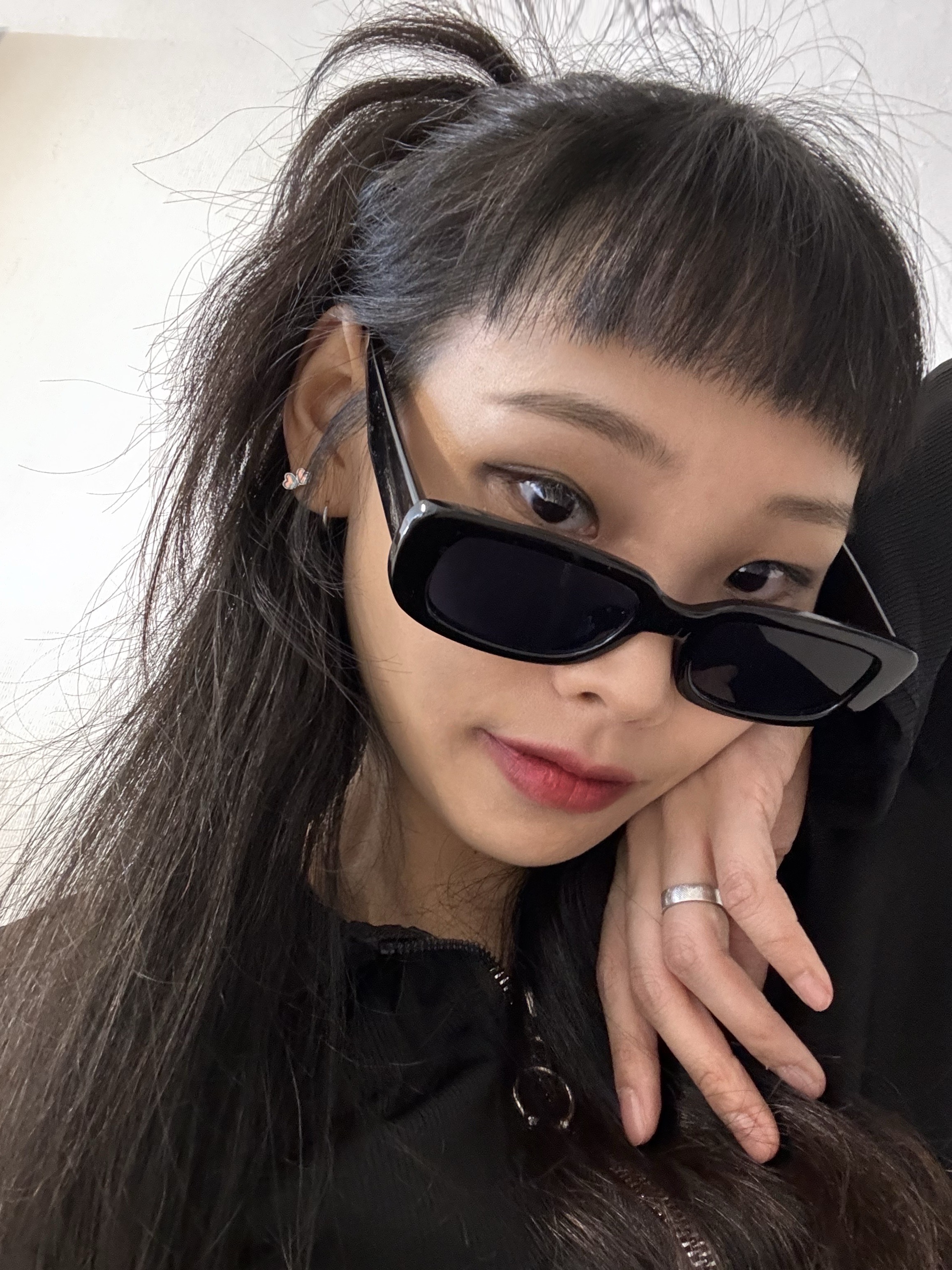 [SeeChic] 뉴트로 볼드 스퀘어 뿔테 선글라스