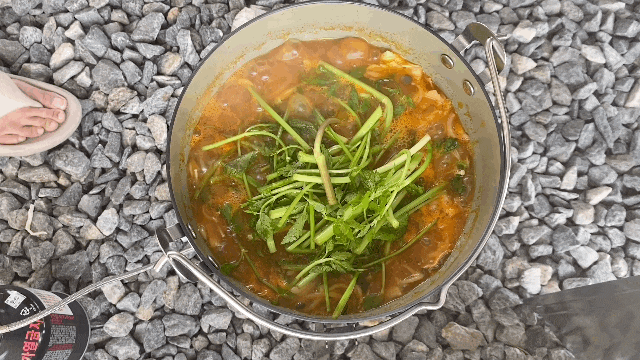 캠핑용 밀키트 큰손 샤브샤브 캠핑에서도 등촌 칼국수 쌉가능