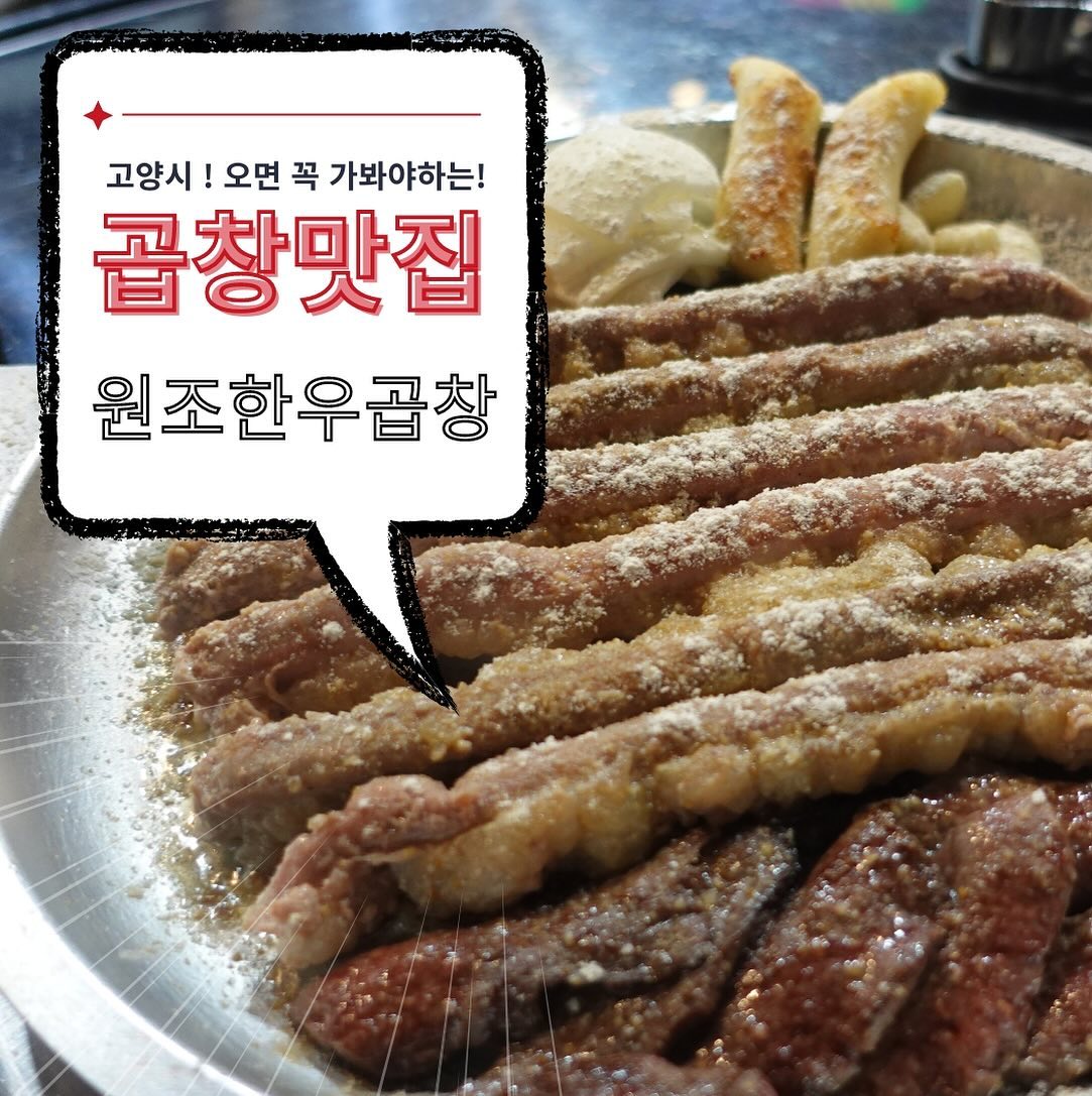 고양시 대표 곱창 맛집 ⭐️⭐️⭐️⭐️⭐️
.
#원조한우곱창 🐷
.
고~~소한 곱창이랑! 부추의 조합은 최~~고🫶
.
곱창먹고 2차전으로 볶음밥 먹었는데~

가성비 대~~박이에요⭐️
.
사장님 대박 친절하시고!
.
맛있어서 재방문 하고 싶어요🫶
.
주엽역 1분거리에 위치해서 회식장소로 추천합니다✨
.

#주엽역한우곱창 #주엽역맛집
.
블로그리뷰⭐️
https://blog.naver.com/wjs9494/223352633127