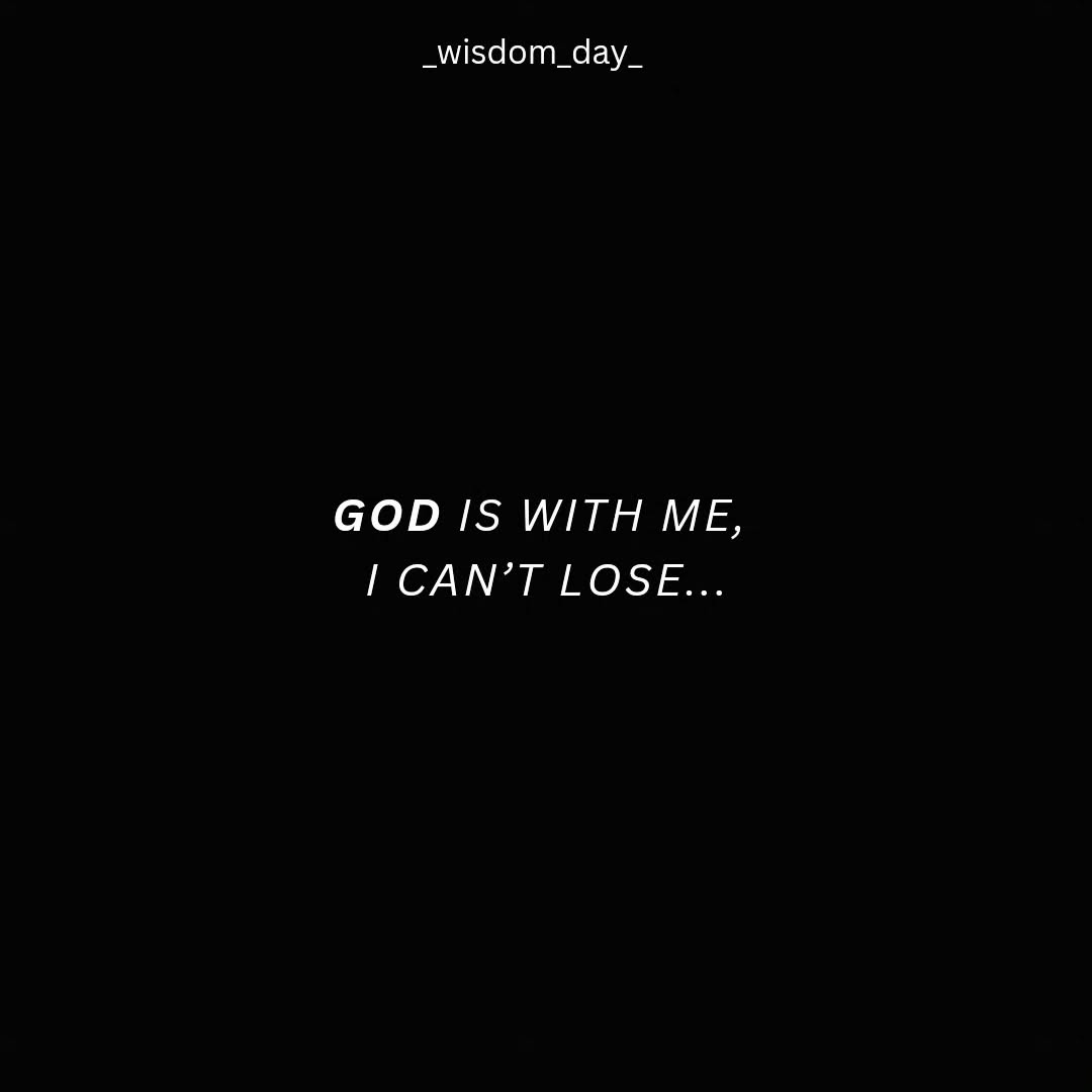 God is always with me , I can't lose.....
#motivation #thoughts