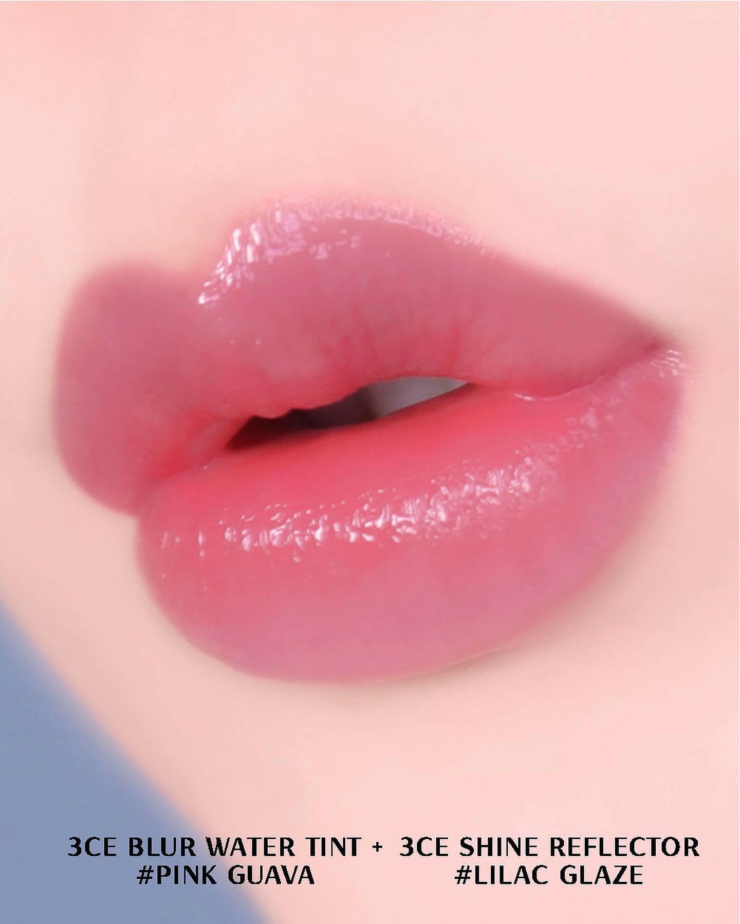 나 이 조합 좋아 
3ce_official
#BLURWATERTINT #PINKGUAVA
#SHINEREFLECTOR #LILACGLAZE

#립스타그램 #3CE #블러워터틴트 #샤인리플렉터 #신상립 #틴트추천